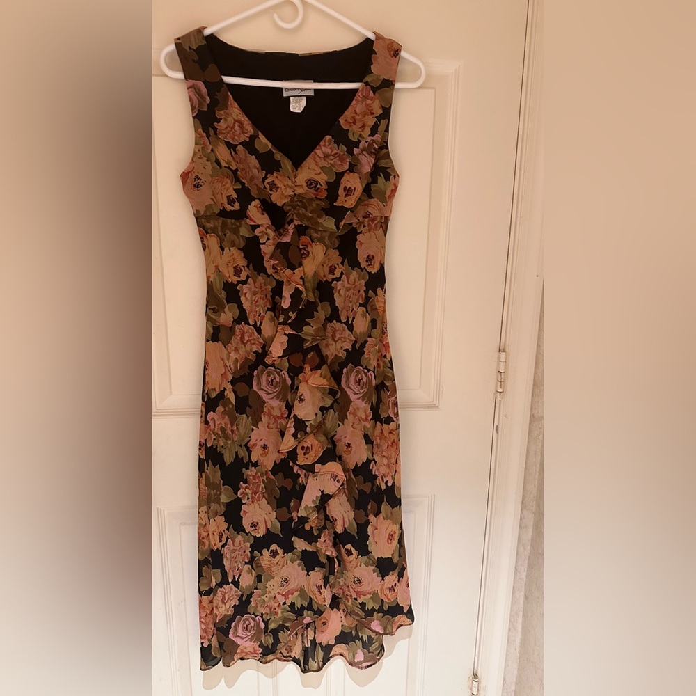 Black Breakin' Loose Fall-Colored, Chiffon Dress, Flowy and Lovely